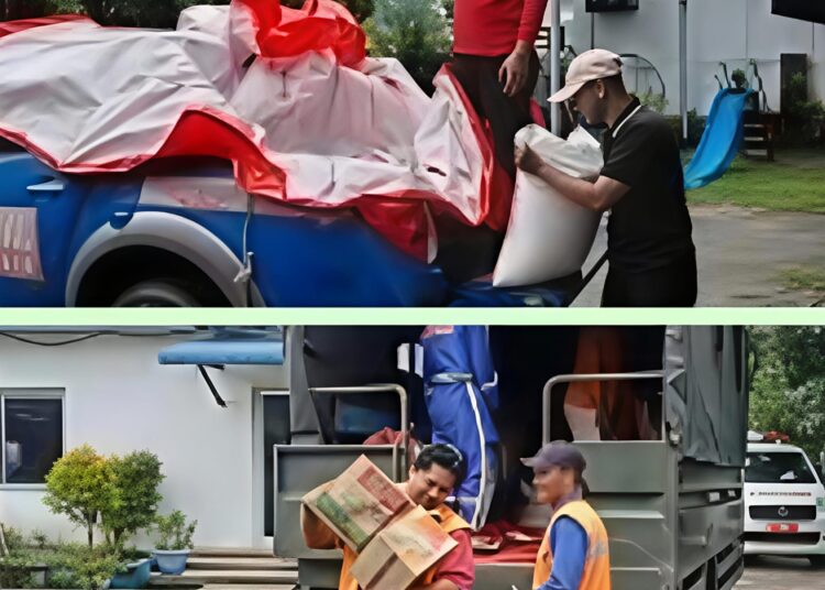 Bupati Deli Serdang Asri Ludin Tambunan Terima Bantuan Dari Bank Sumut Untuk Penanganan Banjir