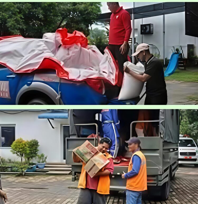 Bupati Deli Serdang Asri Ludin Tambunan Terima Bantuan Dari Bank Sumut Untuk Penanganan Banjir