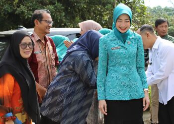 Ketua TP PKK Kota Tebingtinggi Ny. Hj. Susmira Wanti Iman Irdian Saragih, Sambut Kedatangan Tim Evaluasi TP PKK Provsu, Dalam Rangka Evaluasi Pelaksanaan Posyandu, PHBS, dan LBS Tahun 2025