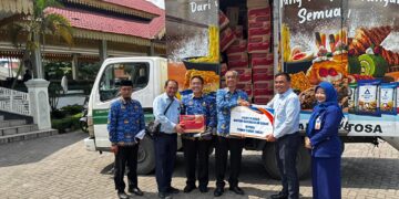 Walikota Tebingtinggi Terima Bantuan Tanggap Darurat Bencana Banjir, Dari Bank Sumut Berupa Bahan Pangan