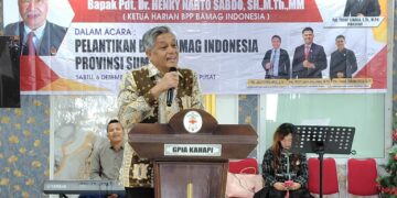 Bupati Deliserdang dr. H. Asri Ludin Tambunan Lantik Pengurus BAMAG Sumut, Sekaligus Penyaluran Bantuan Korban Banjir