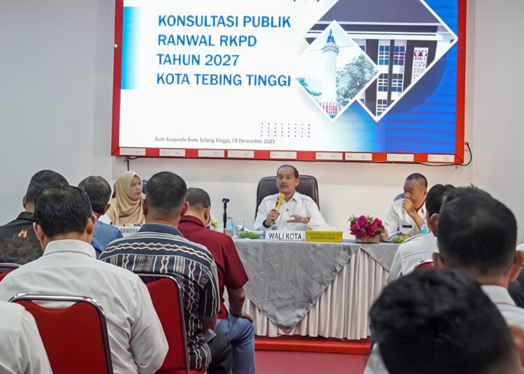 Walikota Tebingtinggi Iman Irdian Saragih Pimpin Rapat Konsultasi RKPD Tahun 2027, Ajak OPD Berpikir Terbuka Dan Inovatif