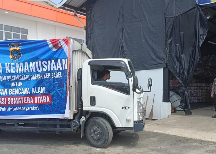 Polda Sumut Terima Bantuan Kemanusiaan dari Polda Dan Bhayangkari Kepulauan Bangka Belitung Untuk Korban Bencana
