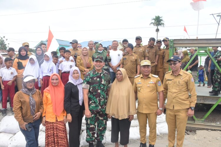 Jembatan Bailey Rampung, Aktivitas Warga 3 Desa di Hamparan Perak Diharapkan Segera Pulih