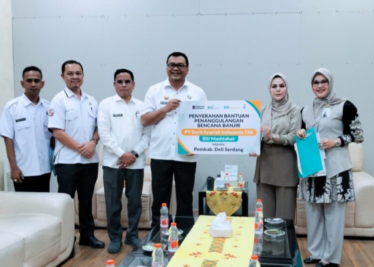 Pemkab Deli Serdang Terima Bantuan Kemanusiaan Dari Bank Syariah Indonesia