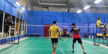 HUT BRI ke-130 Tahun BRI gelar kegiatan olahraga Badminton.