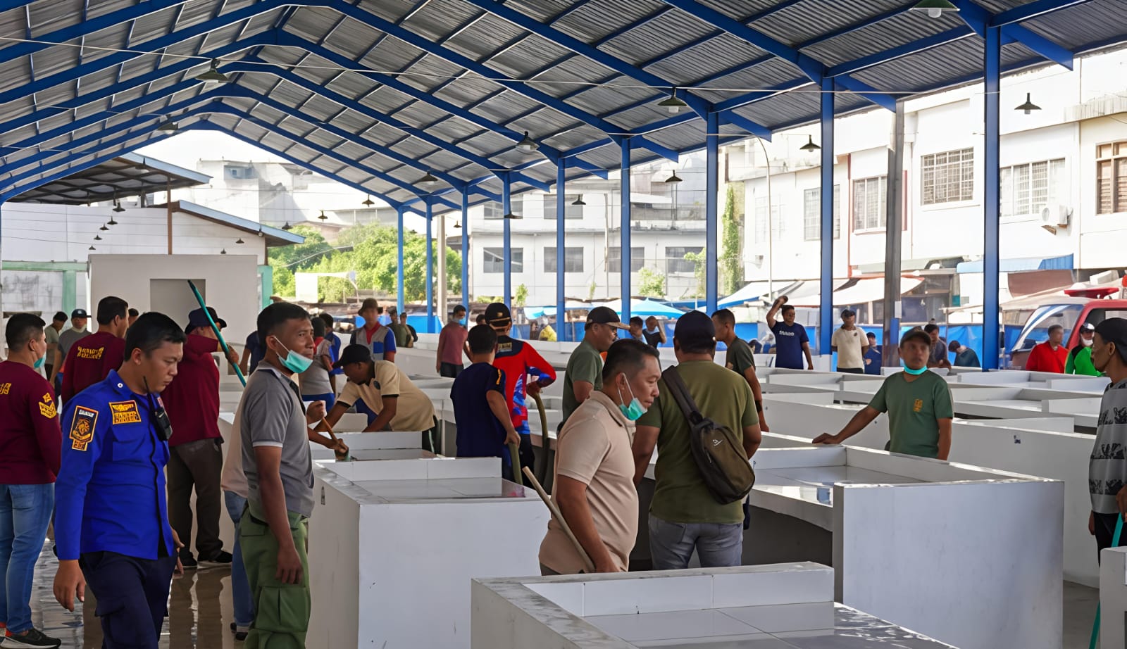 Sebelum diresmikan Walikota Pimpin ASN Gotroy Bersihkan Pasar Inpres, Kios Tidak Dijual Belikan - IMG 20260119 WA0014 1