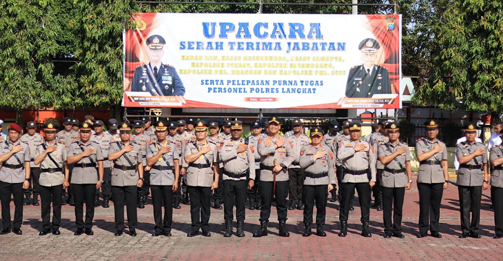 Kapolres Langkat Pimpin Sertijab Kabag Kasat Kapolsek Hingga Purna Bakti Polri - IMG 20260123 WA0002