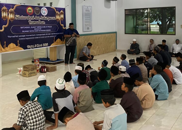 Satgaswil Sumut Densus 88 AT Polri, Gelar Buka Puasa Bersama Anak Yatim Di Rumah Yatim Dar Fathimah