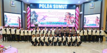 Kapolda Sumut Lepas Kontingen Kemala Run 2026 Ke Bali, Tekankan Sportivitas dan Soliditas Keluarga Besar Polri