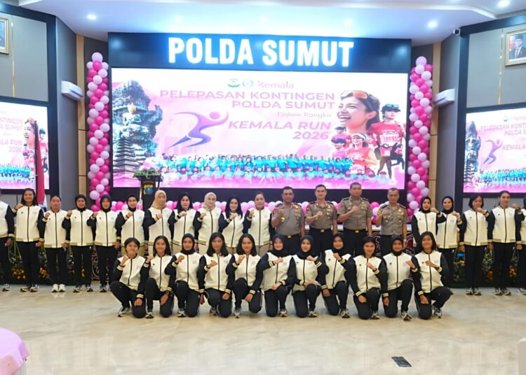 Kapolda Sumut Lepas Kontingen Kemala Run 2026 Ke Bali, Tekankan Sportivitas dan Soliditas Keluarga Besar Polri