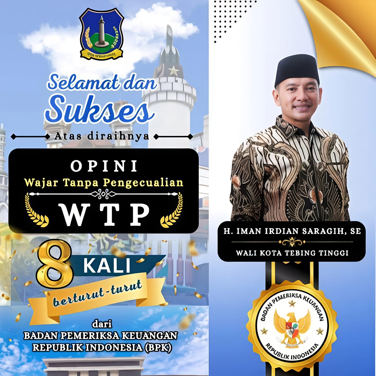 Delapan Kali Berturut-turut Raih Opini WTP Dari BPK, Wali Kota Tebing Tinggi : Jadikan Motivasi Pembangunan Kota Lebih Baik - IMG 20260530 WA0005