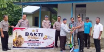 Sambut HUT Bhayangkara Ke-80, Kapolsek Dua Koto Pimpin Bakti Religi Di Masjid Raya Nurul Yaqin Nagari Cubadak Barat, Sumbar