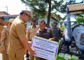 Bupati Deli Serdang Asri Ludin Tinjau Sekaligus Ikut Memanen Bawang Merah Bersama Poktan Tani Jaya Tani Desa Ramunia 