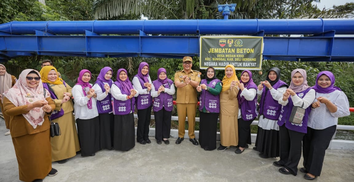 TNI Bersama Pemdes Sunggal Dan Masyarakat Bangun Jembatan Sei Krio - IMG 20260727 215645