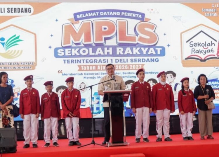 Bupati Deli Serdang Buka Masa Pengenalan Lingkungan Sekolah TA 2026/2027 SRT1 Tandem Hilir
