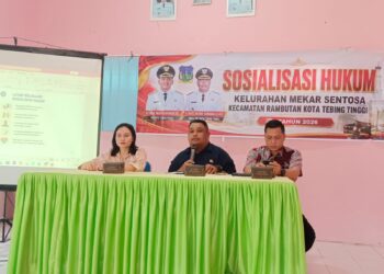 Kelurahan Mekar Sentosa Kecamatan Rambutan Kota Tebingtinggi Selenggarakan Sosialisasi Hukum