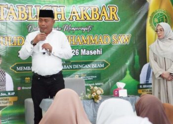 Wabup Deli Serdang Hadiri Tabligh Akbar BKM Nurul Hidayah Komplek MMTC