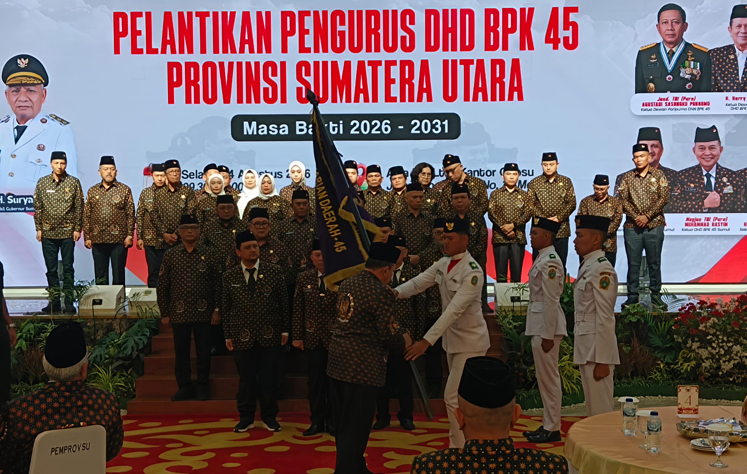 KETUA DEWAN PARIPURNA DHN 45 LANTIK PENGURUS DHD BPK 45 SUMUT   - IMG 20260804 140001 scaled