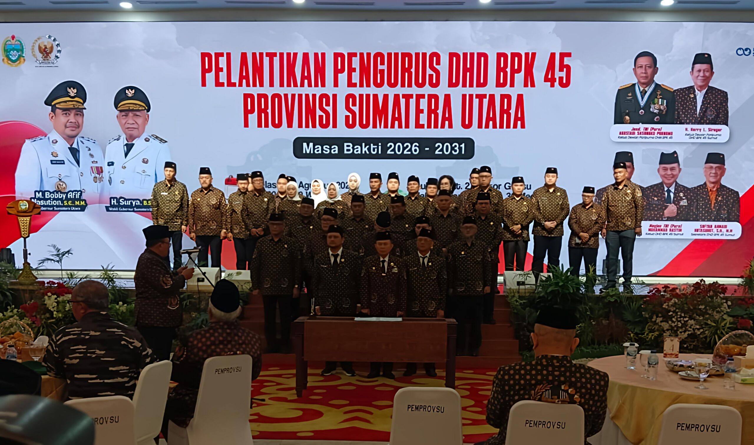 KETUA DEWAN PARIPURNA DHN 45 LANTIK PENGURUS DHD BPK 45 SUMUT   - IMG 20260804 140038 scaled