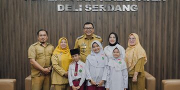 Bupati Asri Ludin Terkesan Dan Apresiasi Keberanian Siswa Madrasah Ibtidaiyah Negeri (MIN) 3 Deli Serdang 