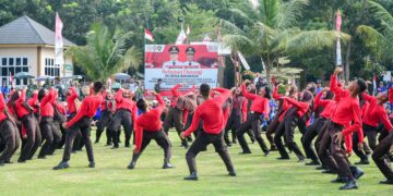 Apel Paskibraka Dan Pasukan Pengibar Bendera Kecamatan Se-Kabupaten Deli Serdang Tahun 2026 Di Taman Cadika Pramuka