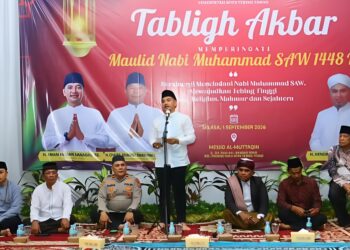 Peringati Maulid Nabi 1448 H, Wali Kota Tebing Tinggi Mohon Doa Dan Dukungan Seluruh Masyarakat Demi Kelancaran Pembangunan