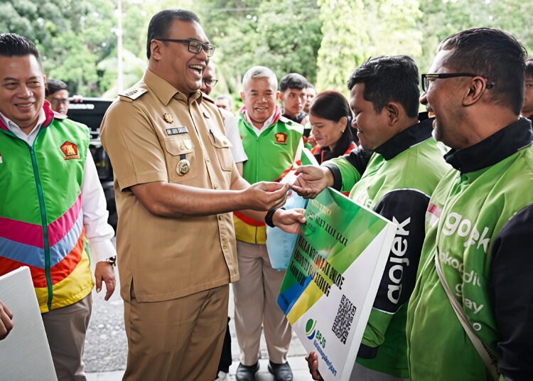 24 Pengemudi Ojol Warga Deli Serdang Mendapat Kepesertaan BPJS TK Gratis